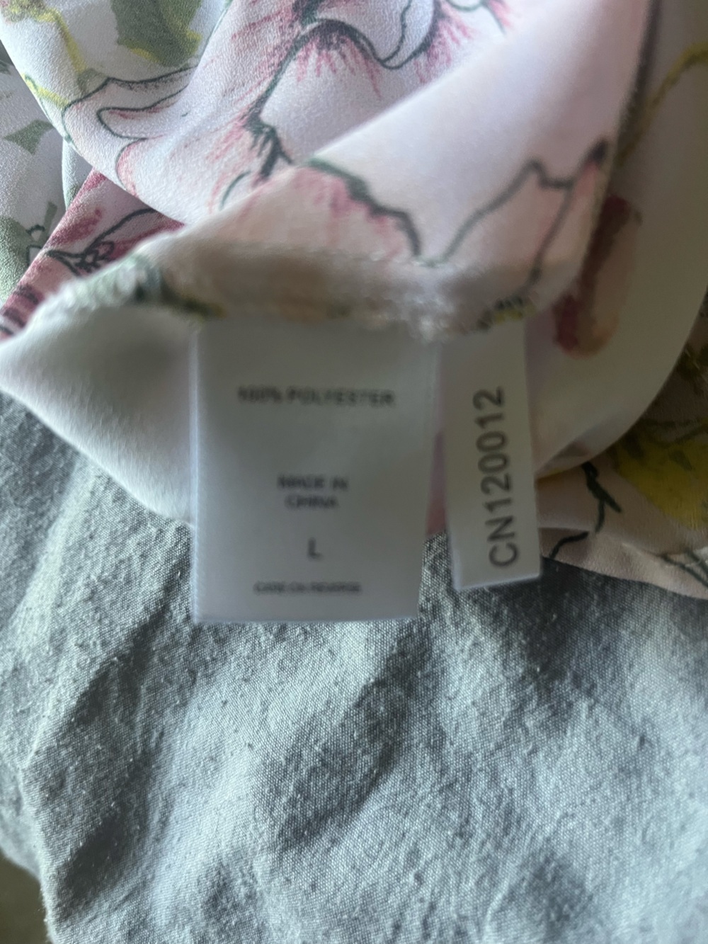SOHO New York & Company Floral Sheer Faux Wrap Style top - Picture 5 of 6